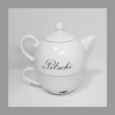 Pitschi こねこのぴっち ティーフォーワン カップ&ポット 茶器セット 廃盤品 ハンス・フィッシャー 箱付属