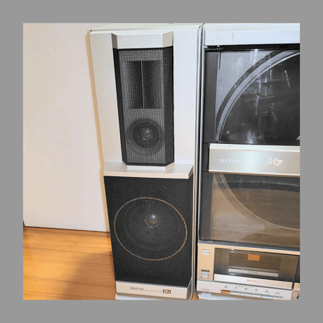 DIATONE（三菱電機） X-7BM 縦置き型（バーティカル） レコードプレーヤー DIATONE SPEAKER SYSTEM MODEL SS-7BM スピーカー カセットプレーヤー ラジオ