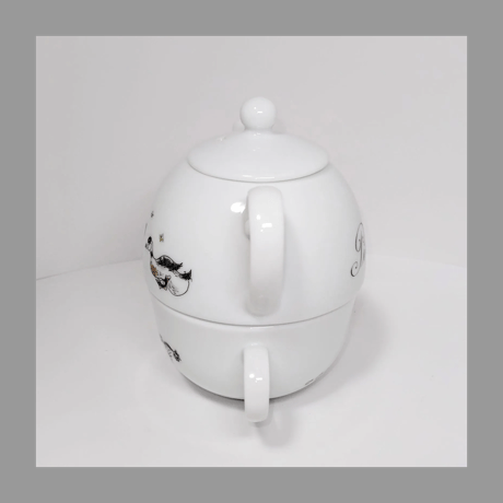Pitschi こねこのぴっち ティーフォーワン カップ&ポット 茶器セット 廃盤品 ハンス・フィッシャー 箱付属