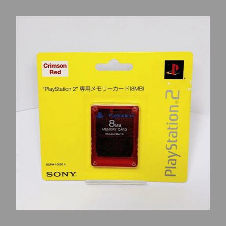 SONY PS2 Playstation2専用メモリーカード クリムゾンレッド 未開封品