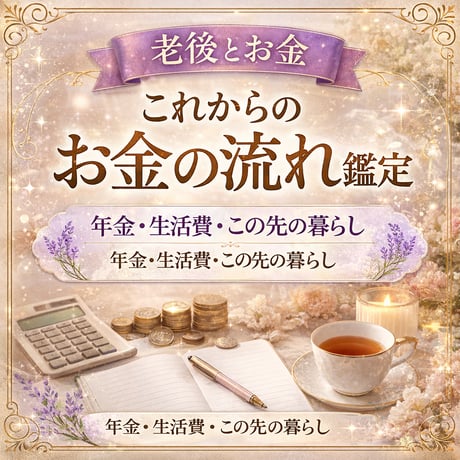 【老後とお金】これからの金運と安心して暮らす流れ鑑定