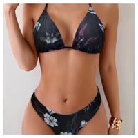 【新品】レディース フラワープリントセクシービキニセット
