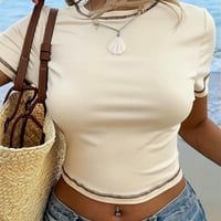 【新品】レデイース 海外ストリート✨ バックオープン スリム Tシャツ L 背中開き ヘルシー