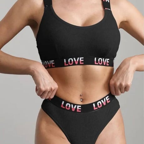 【新品】レディース スポーティ×セクシー！2ピース ランジェリー セットアップ