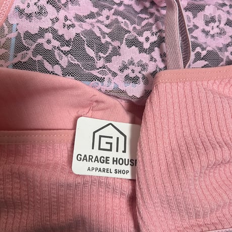 【新品】レディース 海外ストリート✨ ストライプストラップ L 花柄レース ブラトップ