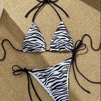 【新品】トレンド✨ゼブラ柄 ビキニセット / ハイカット・インポートデザイン 🦓