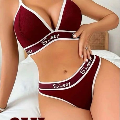 【新品】ちょっと大きめレディース とろける着心地。大人のビスコース・ブラ＆パンティ上下セット
