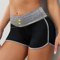 【新品】レディース 海外ストリート✨ ハイウエスト L 黒 ワークアウトショーツ 美尻 桃尻 ヨガ