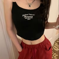 【新品】スリムフィットクロップトップナイトクラブプリントタンクトップ