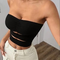 【新品】レディース 海外ストリート✨ オフショルダー カットアウト トップ 黒