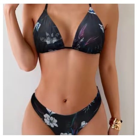 【新品】レディース フラワープリントセクシービキニセット