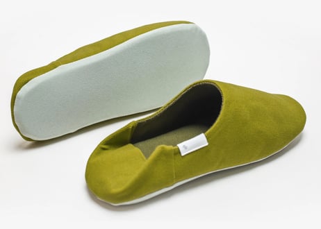 帆布バブーシュ　Olive Green