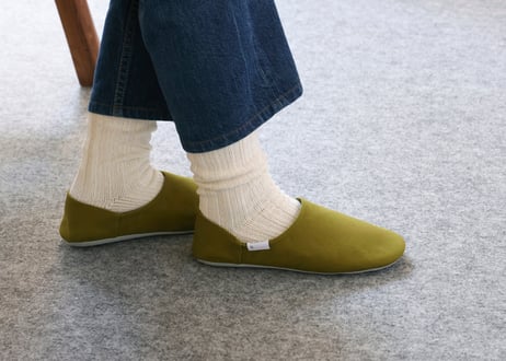 帆布バブーシュ　Olive Green