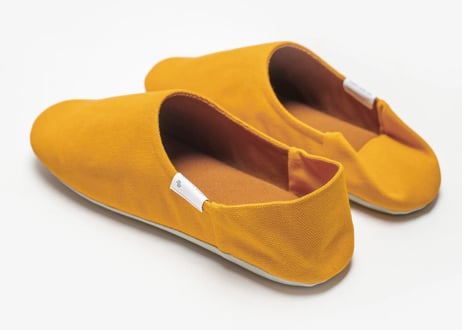 帆布バブーシュ　Mustard Yellow