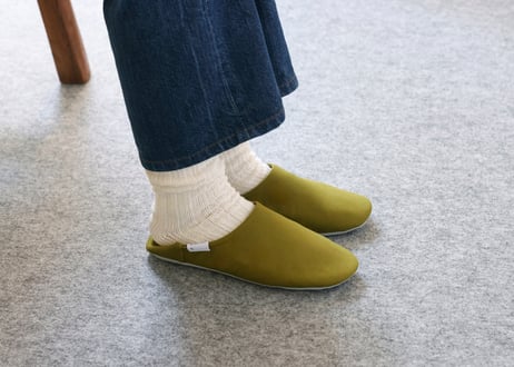 帆布バブーシュ　Olive Green