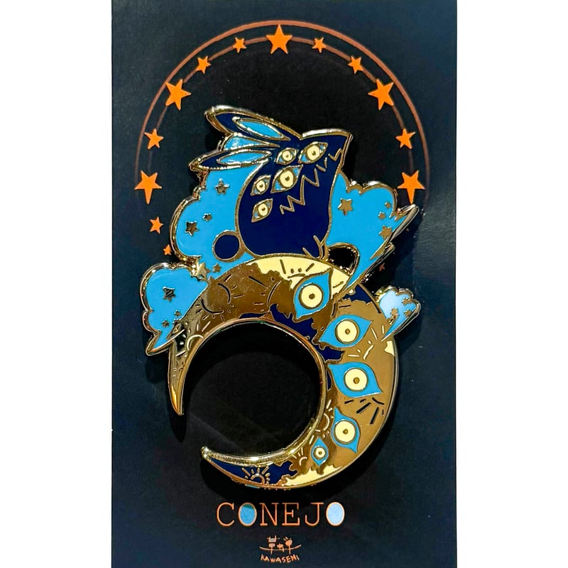 後期発送】ピンバッチ・月のうさぎ CONEJO | 革蝉展 ONLINE SHOP