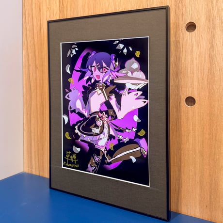 【展示品】「メイドにら-花一匁」（A2額装）