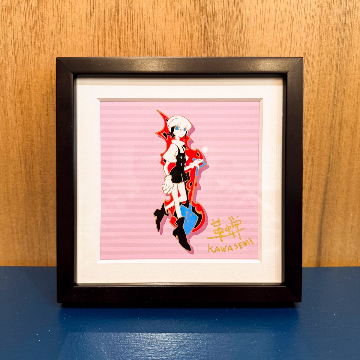 血界戦線　額装版ピンズセット　サインプリント入り 展示品】「ピンズアート-低血ニラ」(15角額装) | 革蝉展 ONLINE SHOP