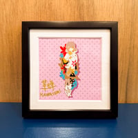 【展示品】「ピンズアート-正義ニラ」(15角額装)