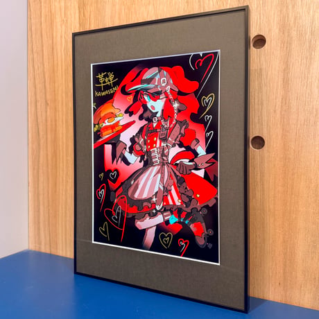 【展示品】「メイドにら-シェード」（A2額装）
