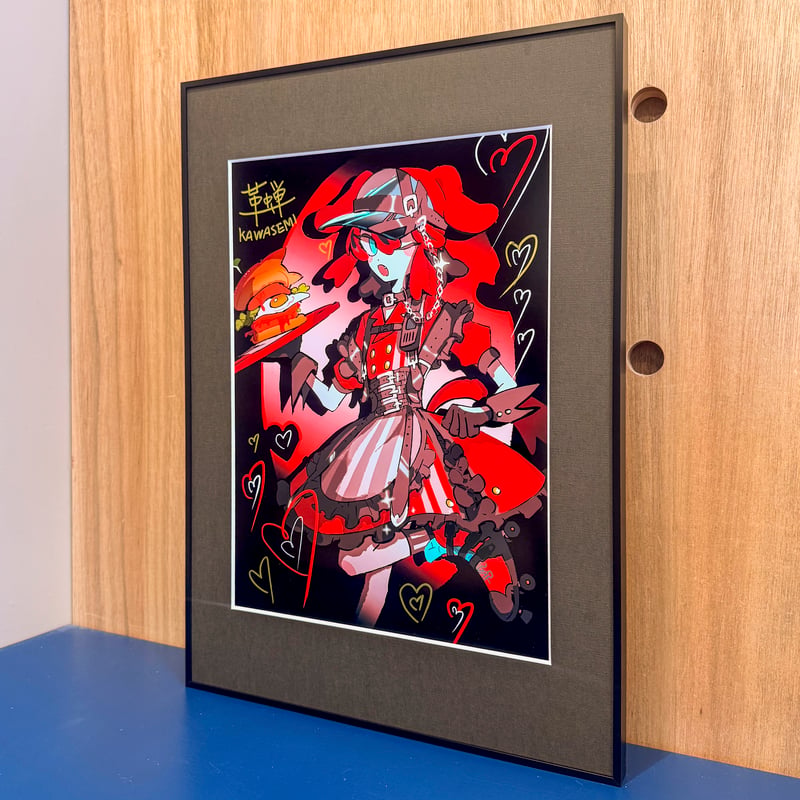 展示品】「メイドにら-シェード」（A2額装） | 革蝉展 ONLINE SHOP