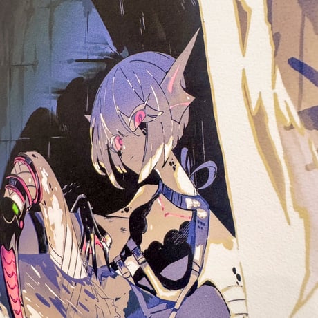 【展示品】「義足の人魚姫」（A2額装）