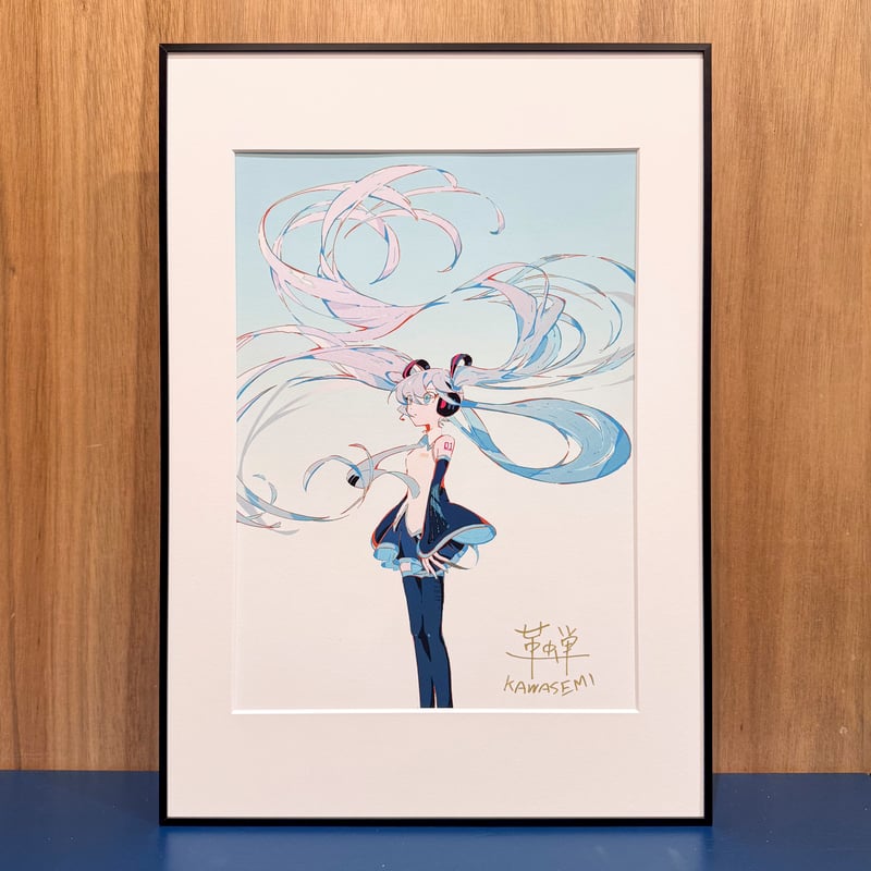 展示品】「初音ミク」（A2額装） | 革蝉展 ONLINE SHOP