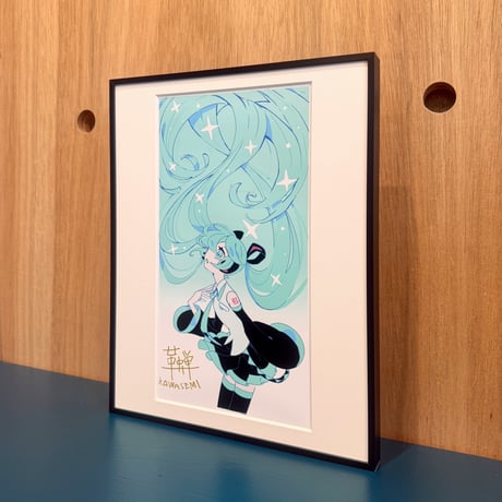 【未展示品】アート「初音ミク」（11×14inch）