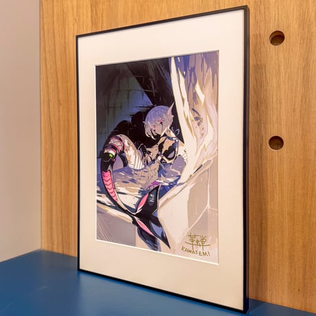 【展示品】「義足の人魚姫」（A2額装）