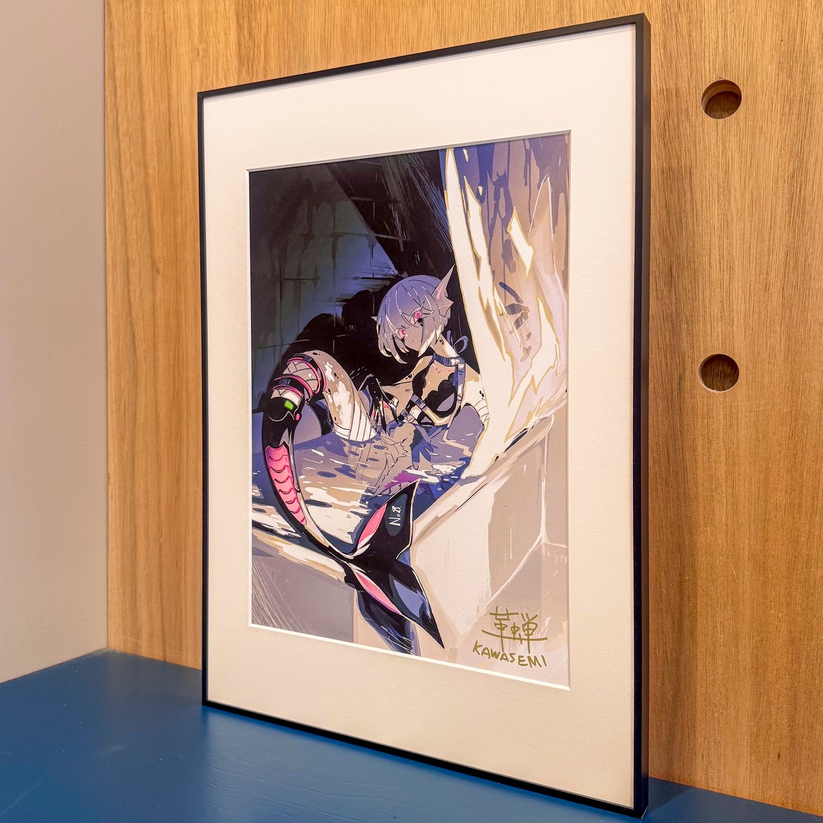 展示品】「義足の人魚姫」（A2額装） | 革蝉展 ONLINE SHOP