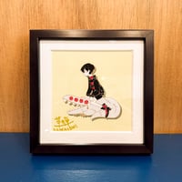 【展示品】「ピンズアート-わに」(15角額装)