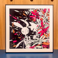 【展示品】「うさくんねこくん」（50角額装）