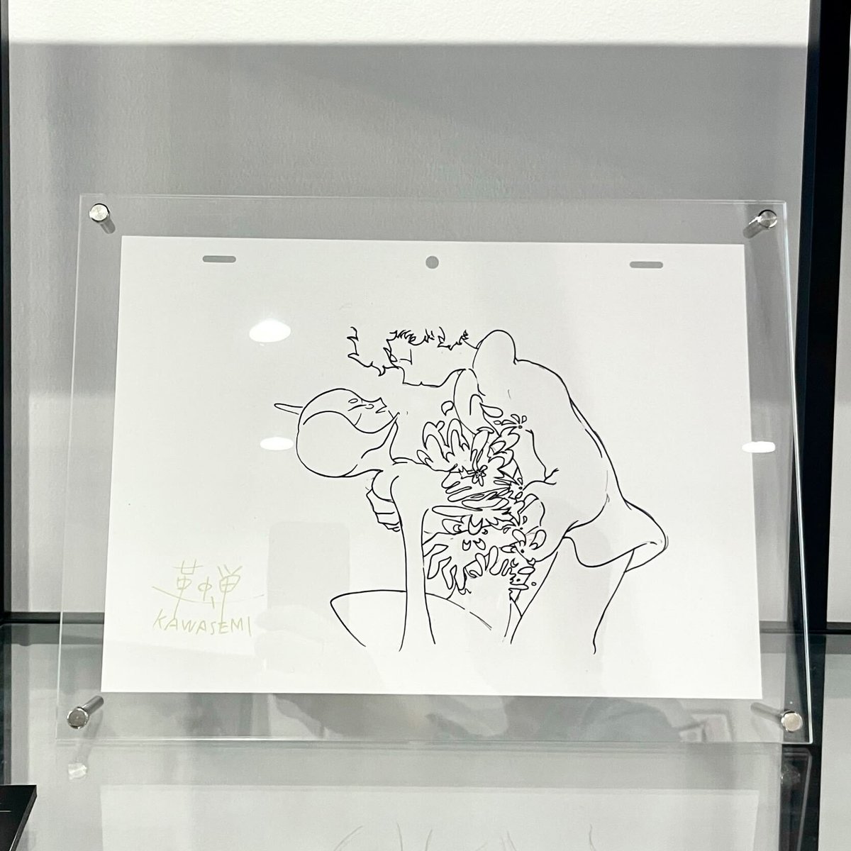 フカヒレ　複製原画　額付　A２サイズ 限定数】複製原画・レプリカ | 革蝉展 ONLINE SHOP