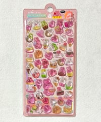 【海外製】硬いシール ピンク うさぎ