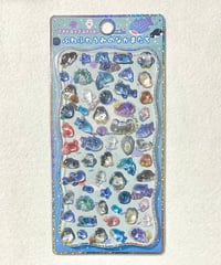 【海外製】硬いシール 海 水色 ミニシール