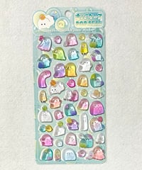 【海外製】オバケーヌ 硬いシール 水色
