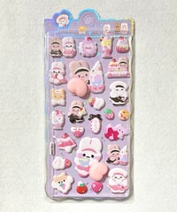 【海外製】おしりシール うさぎ 紫色