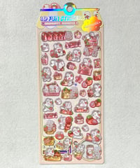 【海外製】硬いシール うさぎ