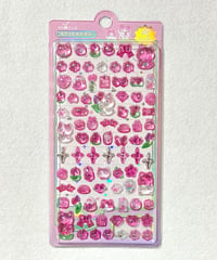 【海外製】硬いシール ピンク ねこ ミニシール