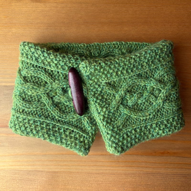 DL編み図・動画付き】Leaf motif neck warmer | Amimosa Knits
