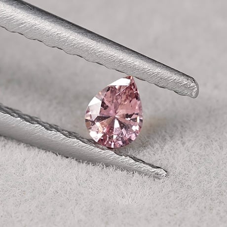 パパラチアサファイア　0.163ct　ペアシェイプカット　【RS-164】中宝鑑別書