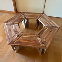 囲炉裏テーブル ヘキサゴン 組み立て式 小サイズ 6個セット アウトドア