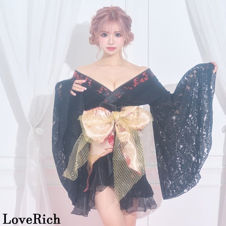 豪華フリル花魁ドレス。レース×帯デザインで圧倒的主役へ