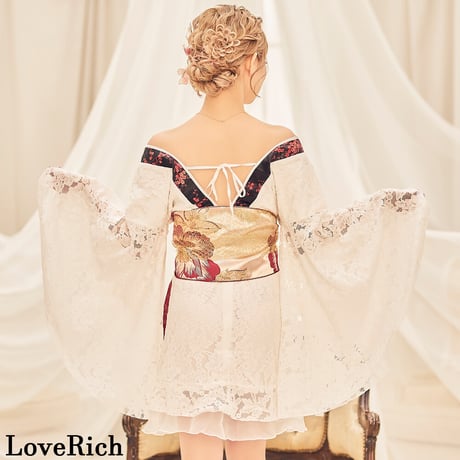 豪華フリル花魁ドレス。レース×帯デザインで圧倒的主役へ