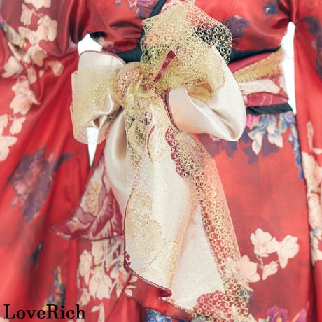 和モダン花魁・豪華フリル着物ドレス