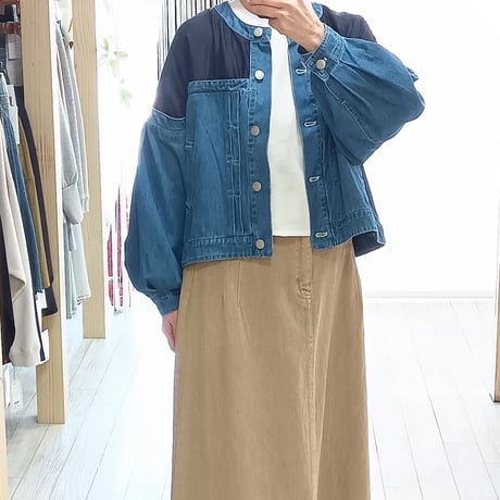 QTUME【クチューム】デニムジャケットブルゾン612-24024
