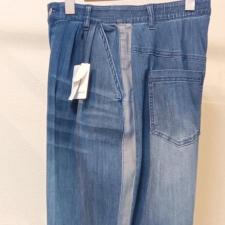 QTUME【クチューム】ワイドコクーンデニムパンツ612-26085