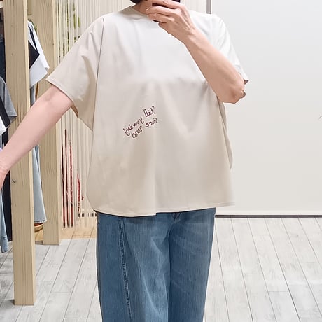 NUS【ヌース】刺繡ロゴカットソー610-35072