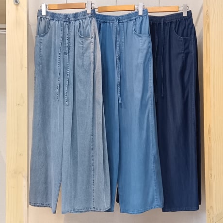 NUS【ヌース】テンセルデニムワイドパンツ652-36500