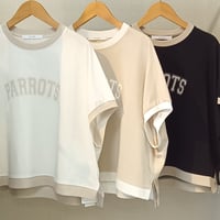 QTUME【クチューム】配色ロゴカットソー610-25218